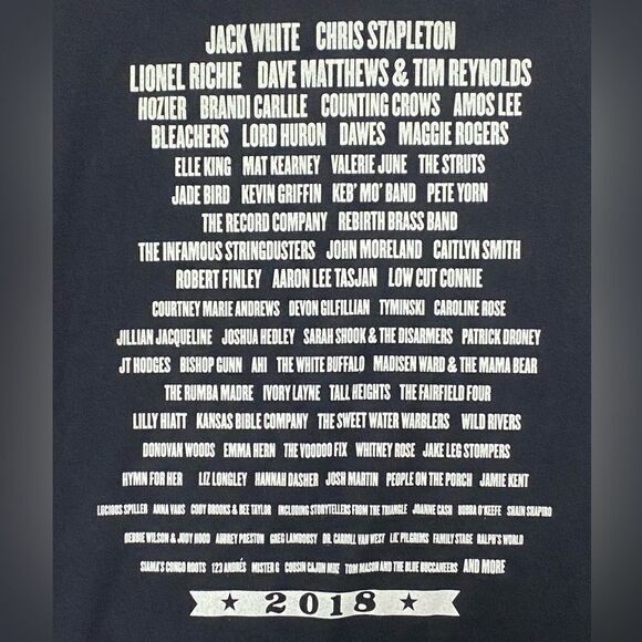 2018 Pilgrimage Music & Cultural Festival Jack White Chris Stapleton Shirt Sz L - Picture 6 of 9